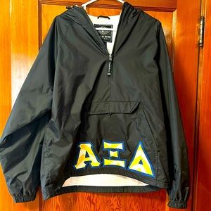 Charles River Rain Jacket w/ adjustable hood and cinch-able waist Alpha Xi Delta